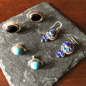 Lot of 3 sterling earring sets